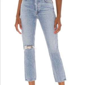 Agolde Riley High Rise Straight Crop (25”)